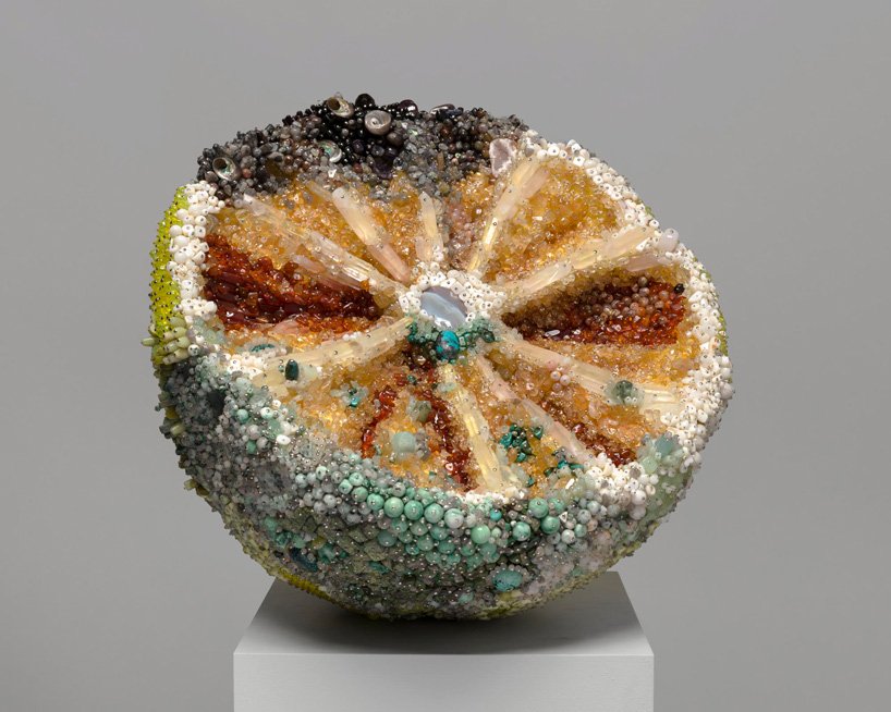 Art Exhibit Shows Rotten Fruit Made Out of Gem Stones